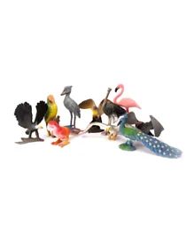 Bird Figure Set, Meticulously Detailed, Durable, Realistic Features, 3 Years+, 38cm - 10 Pieces