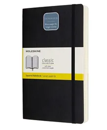 MOLESKINE Notebook Expanded Large Squared Soft Cover  - Black