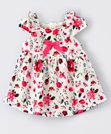 Babybol Baby's Dress+Hair Ribbon - Fuchsia
