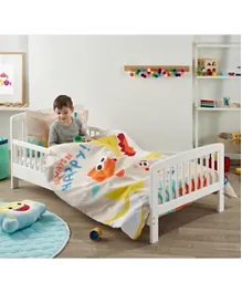 Kinder Valley Baby Shark 7-Piece Toddler Bed Bundle with Sydney Toddler Bed and Kinder Flow Mattress - White