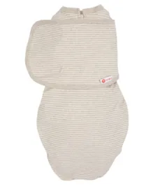 Mums & Bumps Embe-Babies Starter 2-Way Swaddle  - Organic Oatmeal Stripe