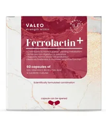 Valeo Ferrolactin+ Iron Capsule - 60 Capsules
