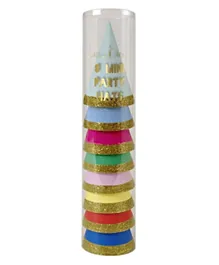 Meri Meri Happy Birthday Mini Party Hats Pack of 8 - Multicolour