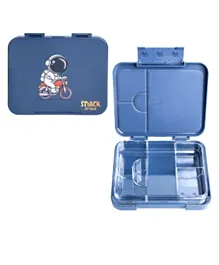 Snack Attack Astro Guys Convertible Compartments Bento Lunch Box - Gray Blue