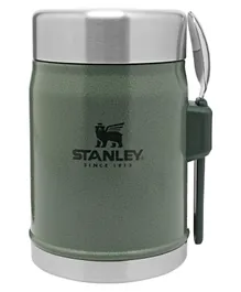 Stanley Jr Classic Legendary Food Jar Matte Black with Spork - 0.4L