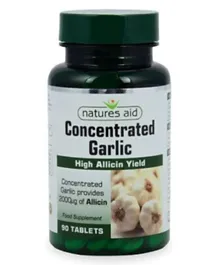 Natures Aid Concentrated Garlic High Allicin Yield - 90 Tablets