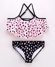 Minoti Spotty 2 Piece Swimsuit - Pink
