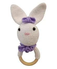 Pikkaboo HeavenlyHugs Miss Rabbit Handmade Crochet Teether