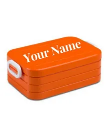 Rosti Mepal Lunchbox Take A Break Midi - Orange Personalized