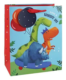 Eurowrap Dino Party Bag Large - Blue