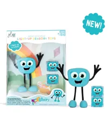 Glo Pals Blair Water-Activated Bath Toy with 2 Reusable Light-Up Cubes - Blue