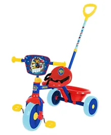 Spartan Paw Patrol Tricycle With Push Bar - Red
