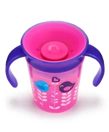 Munchkin Miracle 360 Non Spill Deco Trainer Cup Bird Pink - 177 ml
