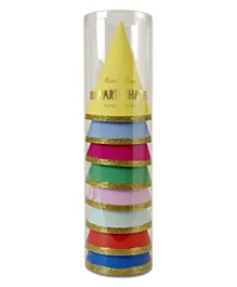 Meri Meri Happy Birthday Regular Party Hats Pack of 8 - Multicolour