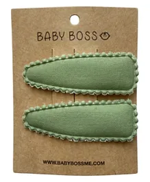 Baby Boss ME Hair Clip Green - 2 Pieces