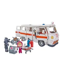 مجموعة سيارة إسعاف سيمبا ماشا - 13 قطعة