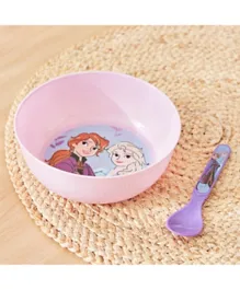 HomeBox Frozen Sisters Embrace 2 Piece Deep Bowl and Spoon Set