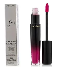 Lancome L'absolu Lacquer Buildable Shine & Color Longwear Lip Color 344 Ultra Rose - 8mL