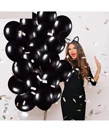 Highland Black Balloons for Birthday Anniversary Decorations - 50 Pieces