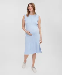 Vero Moda Maternity Sleeveless Long Maternity Dress - Blue Bell