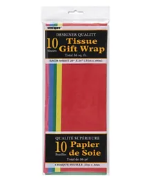 Unique Tissue Sheets Pack of 10 - Multicolour