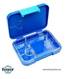 Bonjour Spaceman Snax 6/4 Compartments Bento Mini Lunchbox - Blue