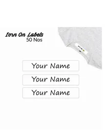 Ajooba Personalised Iron On Clothing Labels ICL 3022 - Pack Of 50