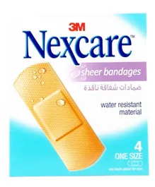 Nexcare Water Resistant Sheer Bandage - 4 Stripes