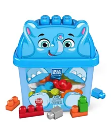 Mega Bloks Elephant Animal Buckets Blocks - 25 Pieces