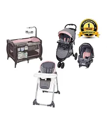 Baby Trend E-Nursery Center and Dine Time 3-In-1 High Chair Set - Starlight Pink
