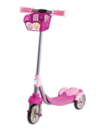 Megawheels Princess  3 Wheels Kick Scooter With Basket - Pink