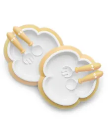 BabyBjorn Baby Plate Spoon Fork Set Yellow