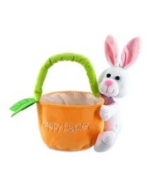 Party Magic Easter Bunny with Basket - Orange