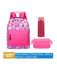 ستار بيبيز طقم العودة للمدرسة مع حقيبة ظهر وزجاجة ماء وصندوق غداء - 10 بوصة