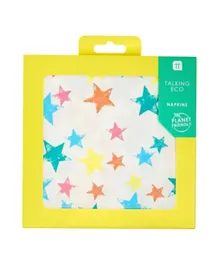 Talking Tables Rainbow Brights Star, Eco Napkins - Pack of 20