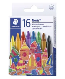 Staedtler Noris Club Wax Crayon Set Multi Color  Pack of 16 - Assorted