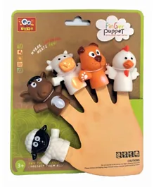 Toon Toyz Farm Animal Finger Couple Multicolor - Pack of 5