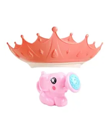 Star Babies Adjustable Crown Shower Cap With Watering Kettle Toy Pack of 2 - Pink