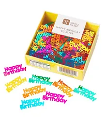 Talking Tables Rainbow Happy Birthday Foil Scatter - Multicolour