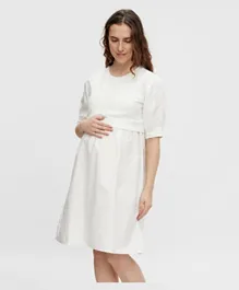 Mamalicious Basic Maternity Dress - White