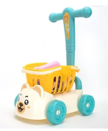 Little Bear Trolly Toy  -  Brown And Blue