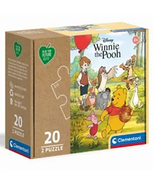 Clementoni Puzzle Play For Future Winnie The Pooh 2 Puzzles 20 Pieces each - 40 Pieces