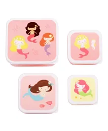 A Little Lovely CompanyLunch & Snack Box Set Mermaids - 4 Pieces