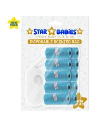 Star Babies Scented Bag with Dispenser Blister Blue - Pack of 10 (15 Each)