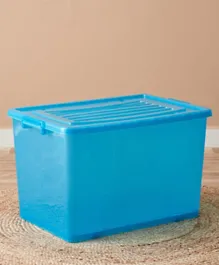 HomeBox Rolling 94L Storage Box with Wheels and Lid