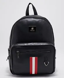 Beverly Hills Polo Club Logo Badge Backpack Black - 12 Inches