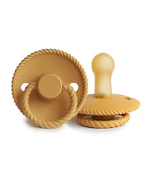 FRIGG Rope Latex Baby Pacifier 1-Pack Honey gold - Size 2