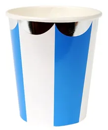 Meri Meri Blue Striped Cup Pack of 8 - 266 ml