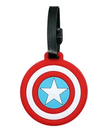 Marvel Captain America soft PVC Character Luggage Suitcase backpack Tags - Multicolour