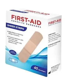 First Aid Sheer Strip Bandages - Pack of 40